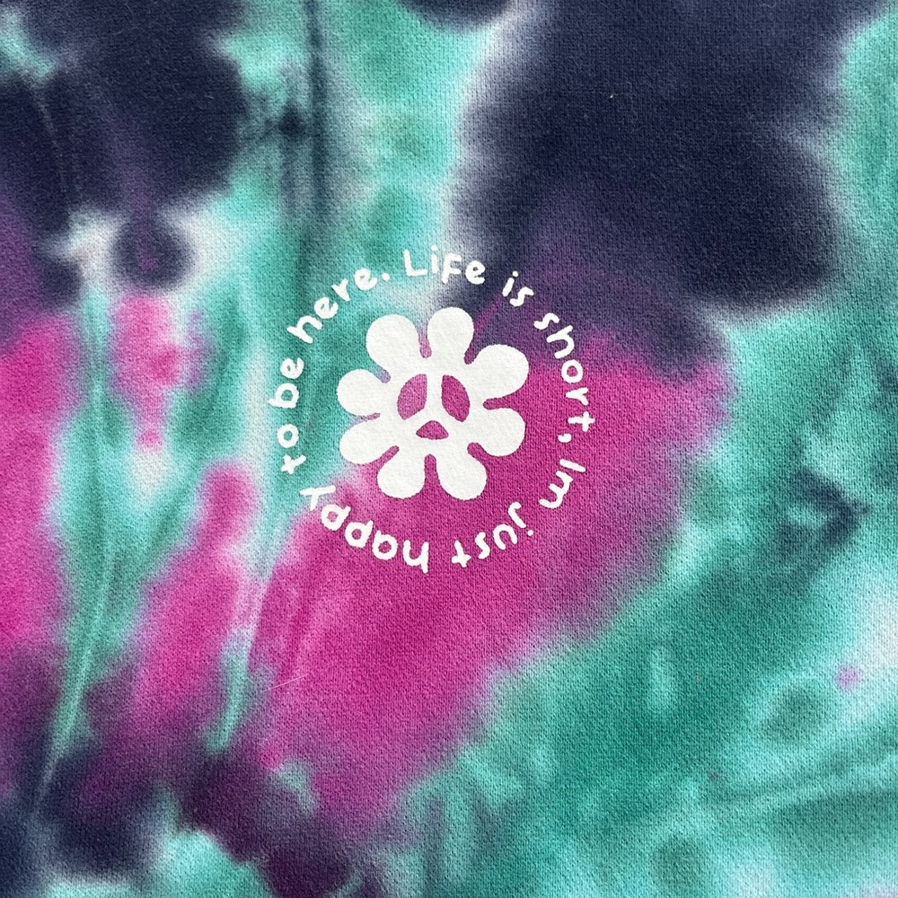 PacSun Tie-Dye Hoodie - Pink, Green, Navy - Picture 2 of 7